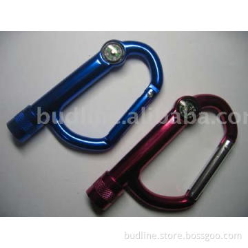 3067 Carabiner with Flashlight and Compass